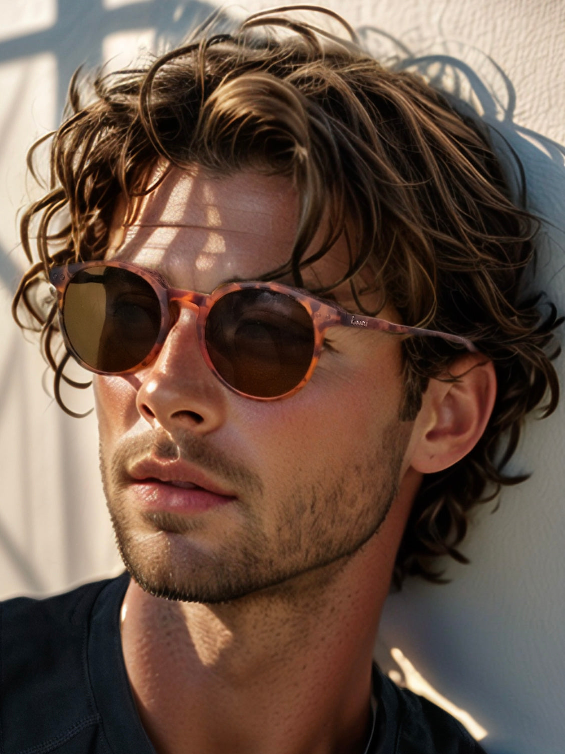 Mens tortoise round sunglasses on sale